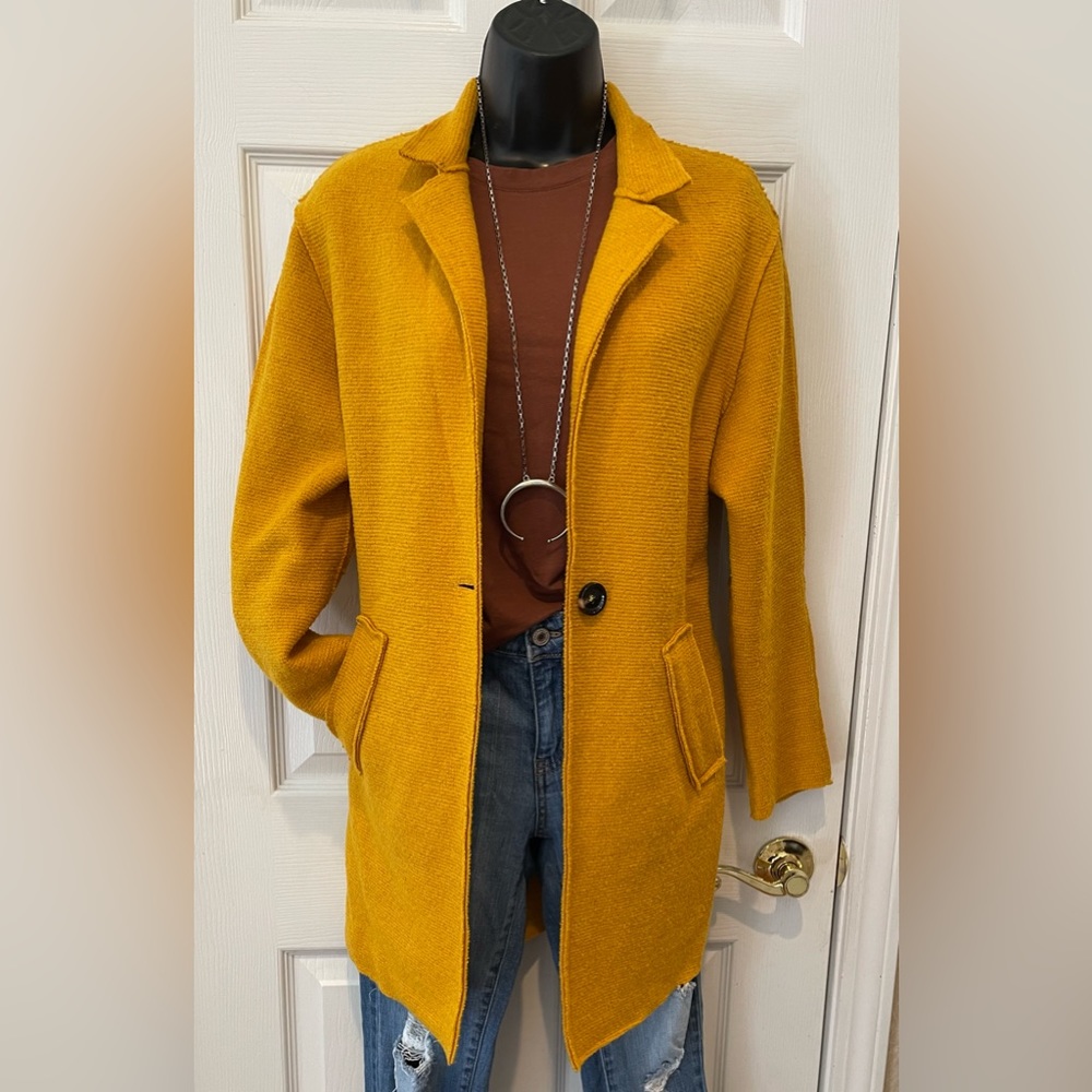 Zaba Basic Mustard Yellow Jacket Size S - image 1